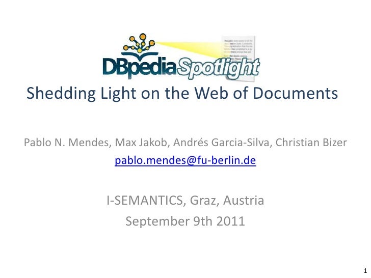 dbpedia spotlight dbpedia spotlight